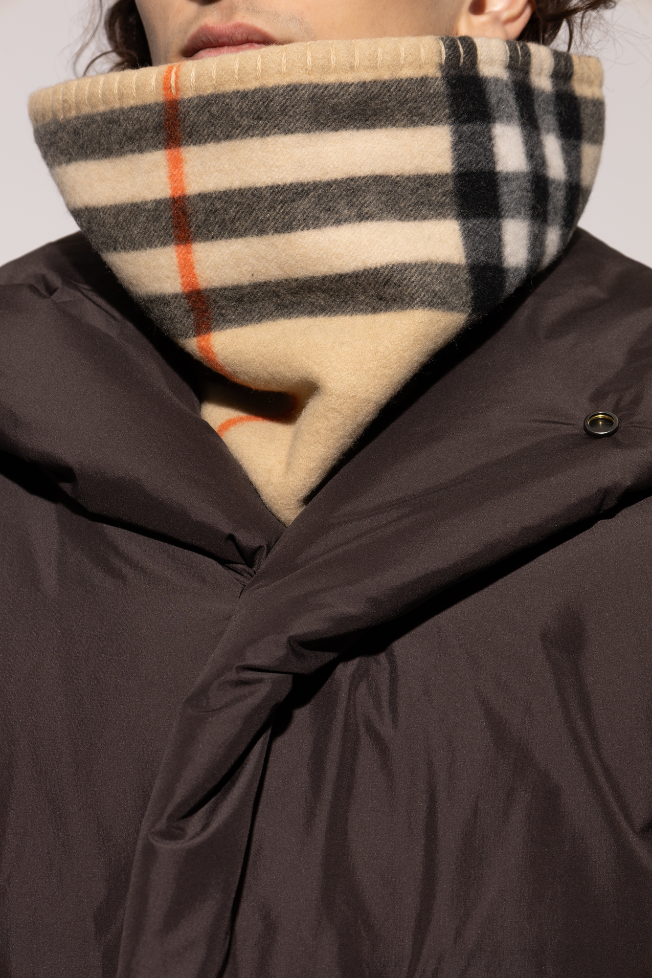 Beige Turtleneck with a check pattern Burberry - Vitkac GB